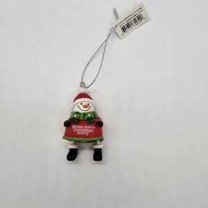 Ganz Snowman Jolly Jingles Personalized "Moms Make Christmas Merry" Ornament NWT